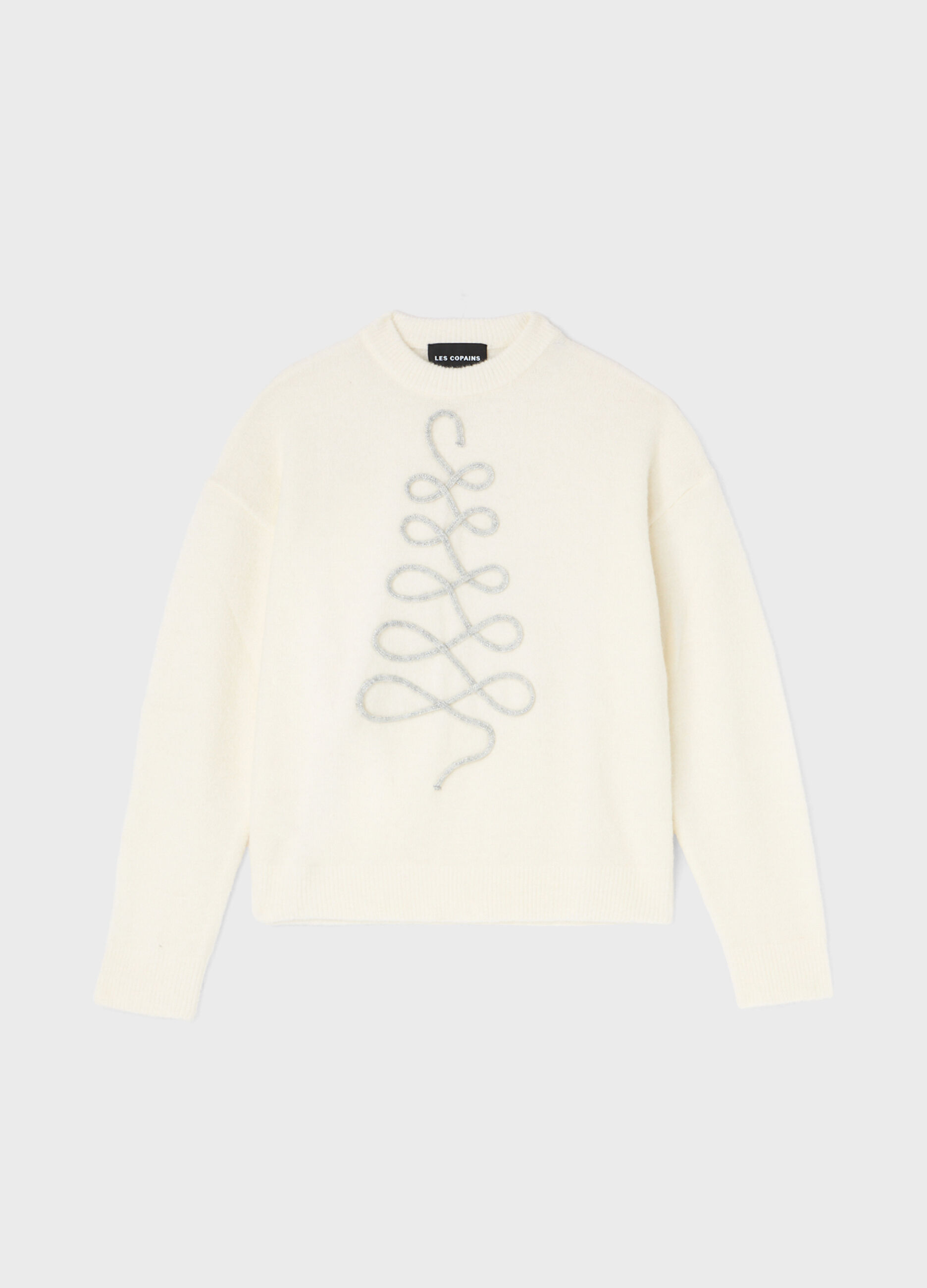 Maglione girocollo in misto lana e alpaca