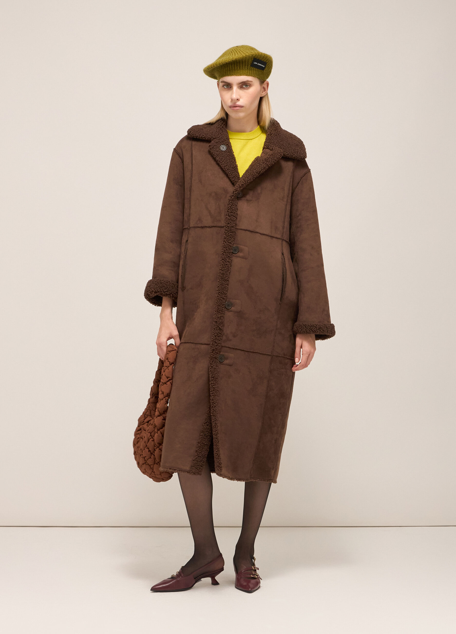 Woman s Long faux sheepskin LES COPAINS