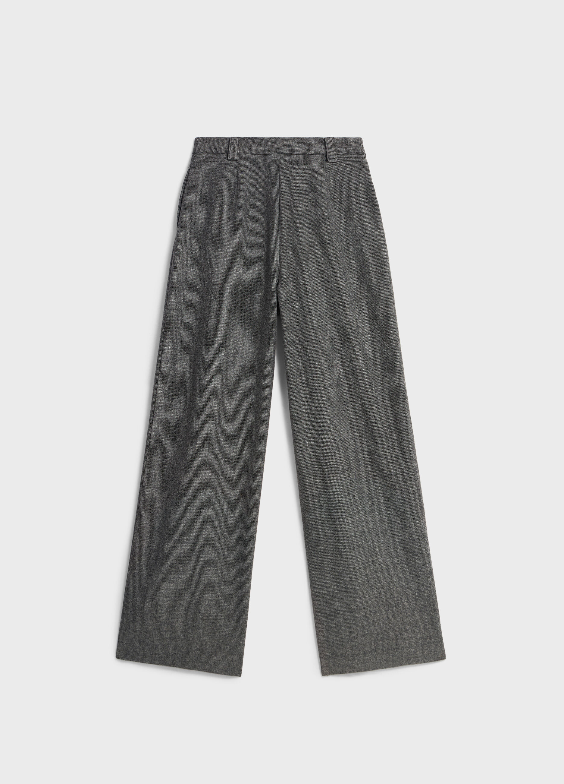 Tweed trousers with darts
