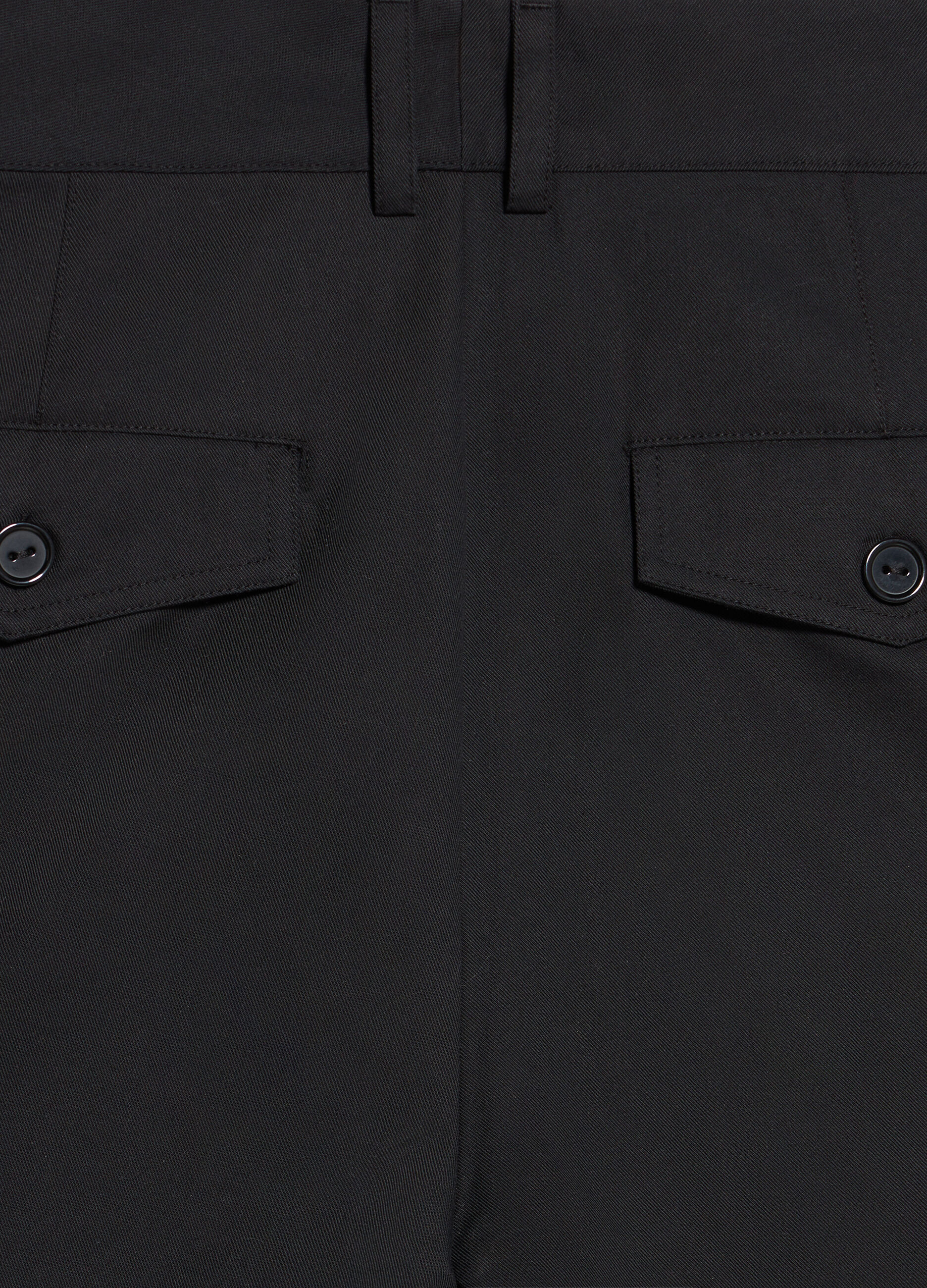 Black cotton blend palazzo pants_6
