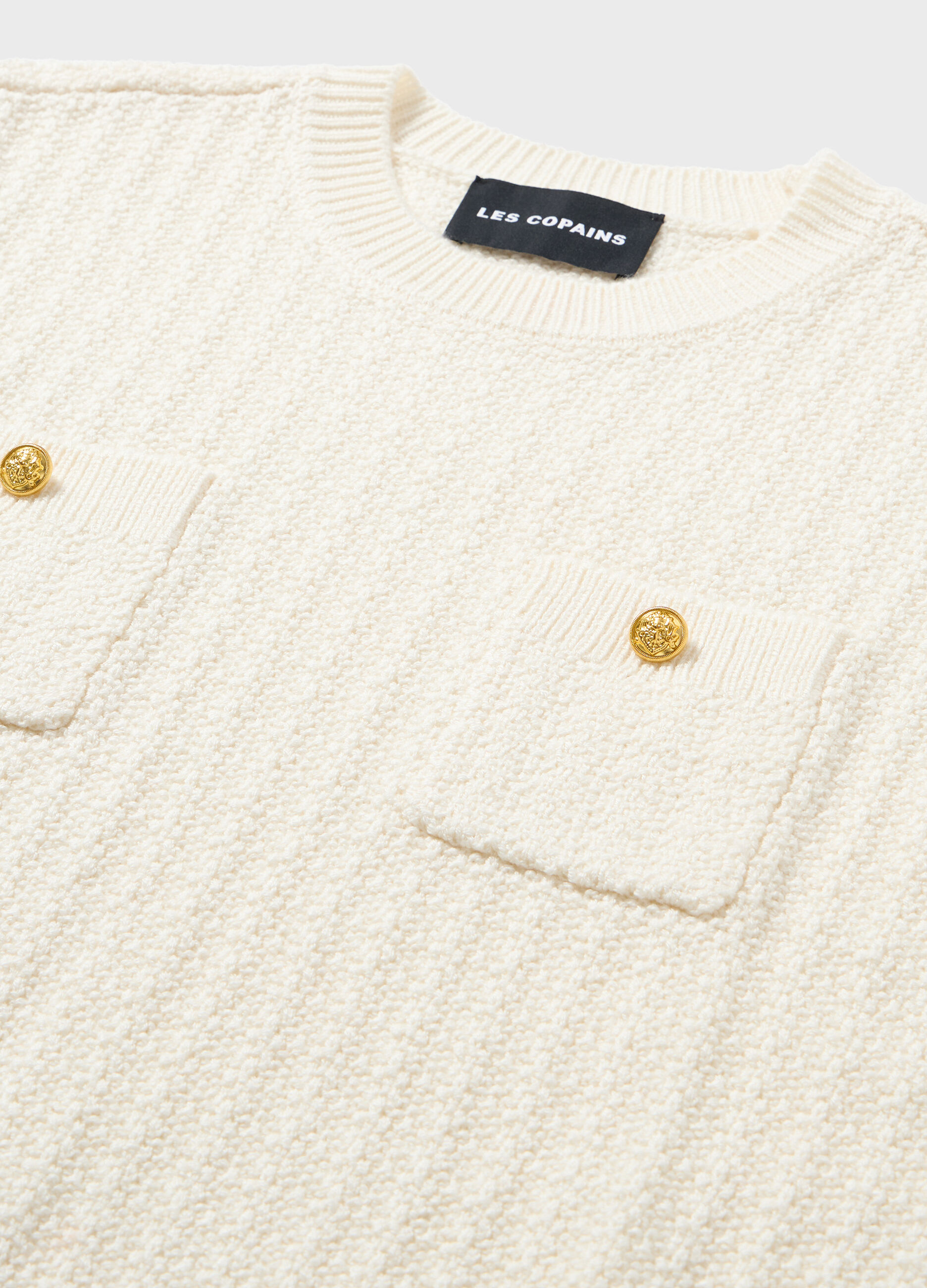 Bouclé-effect knitted top