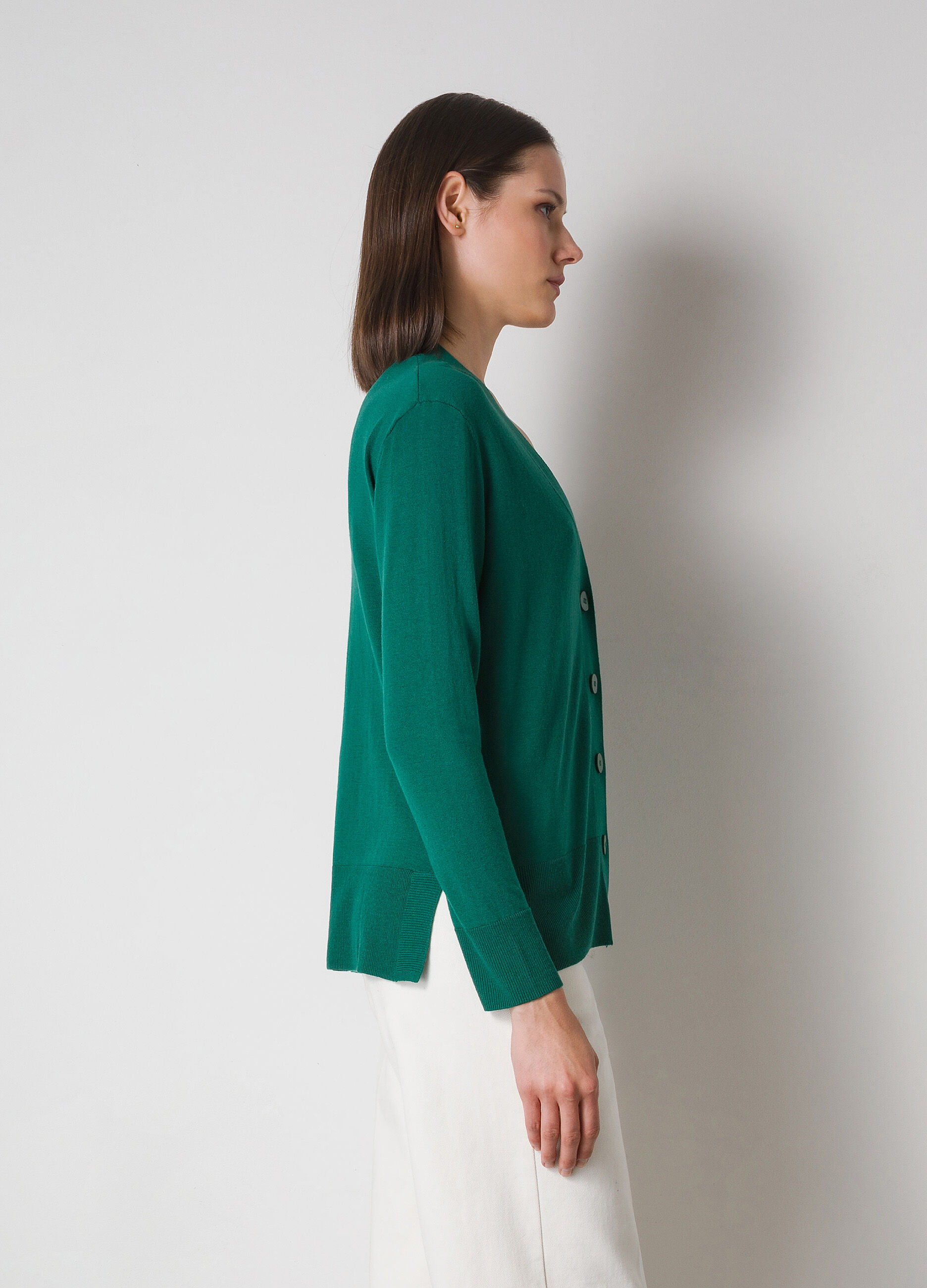 Silk cotton blend cardigan
