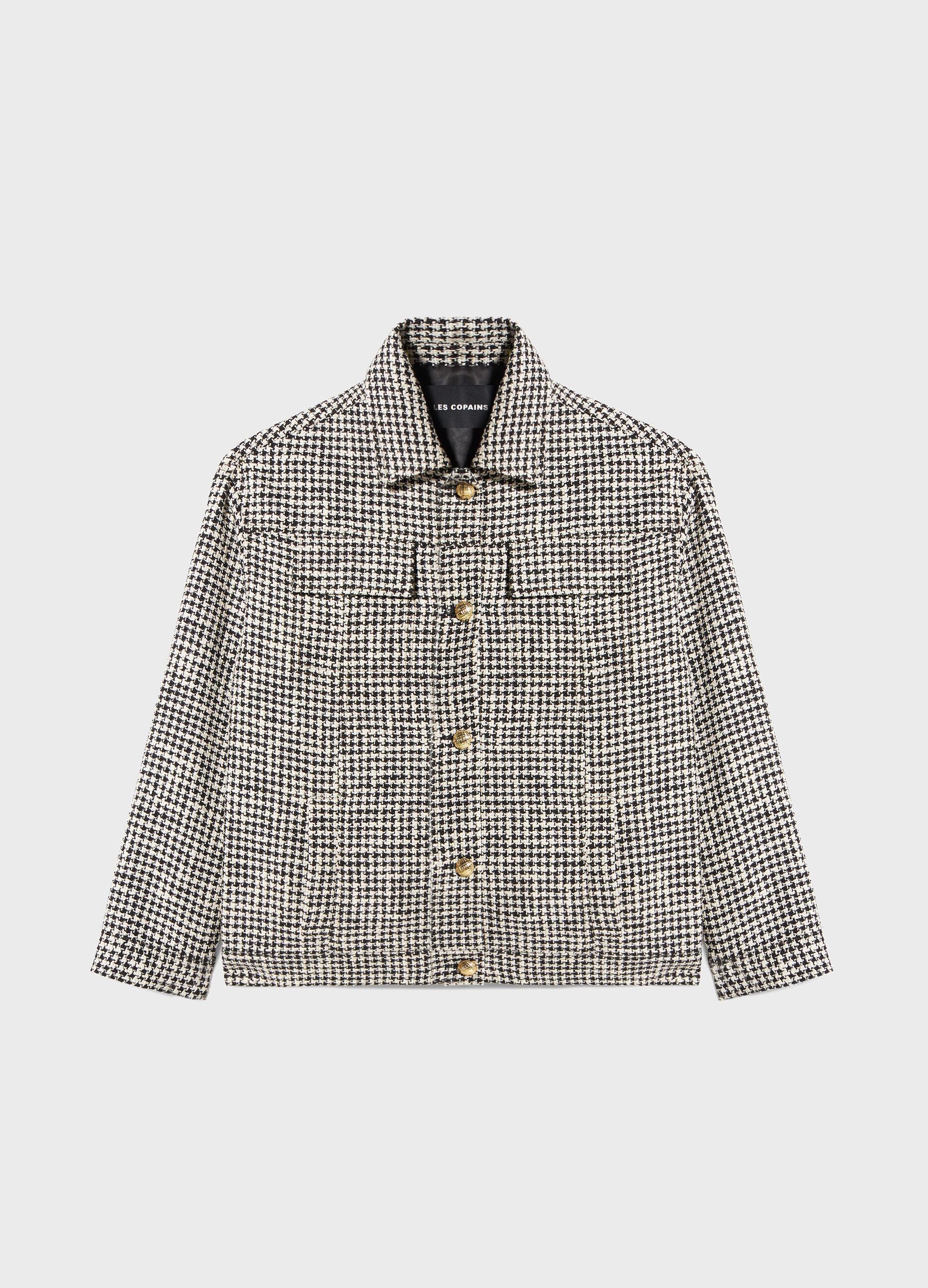 Houndstooth patterned chore jacket _4