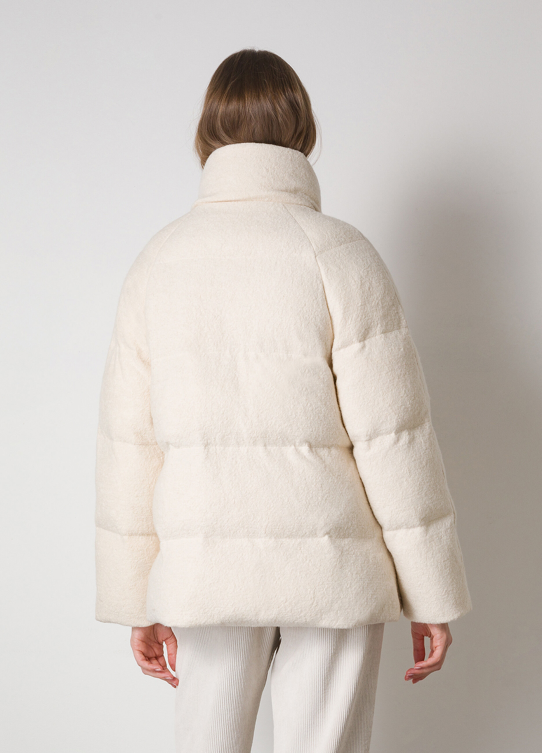 Padded down jacket with wool-blend exterior_1