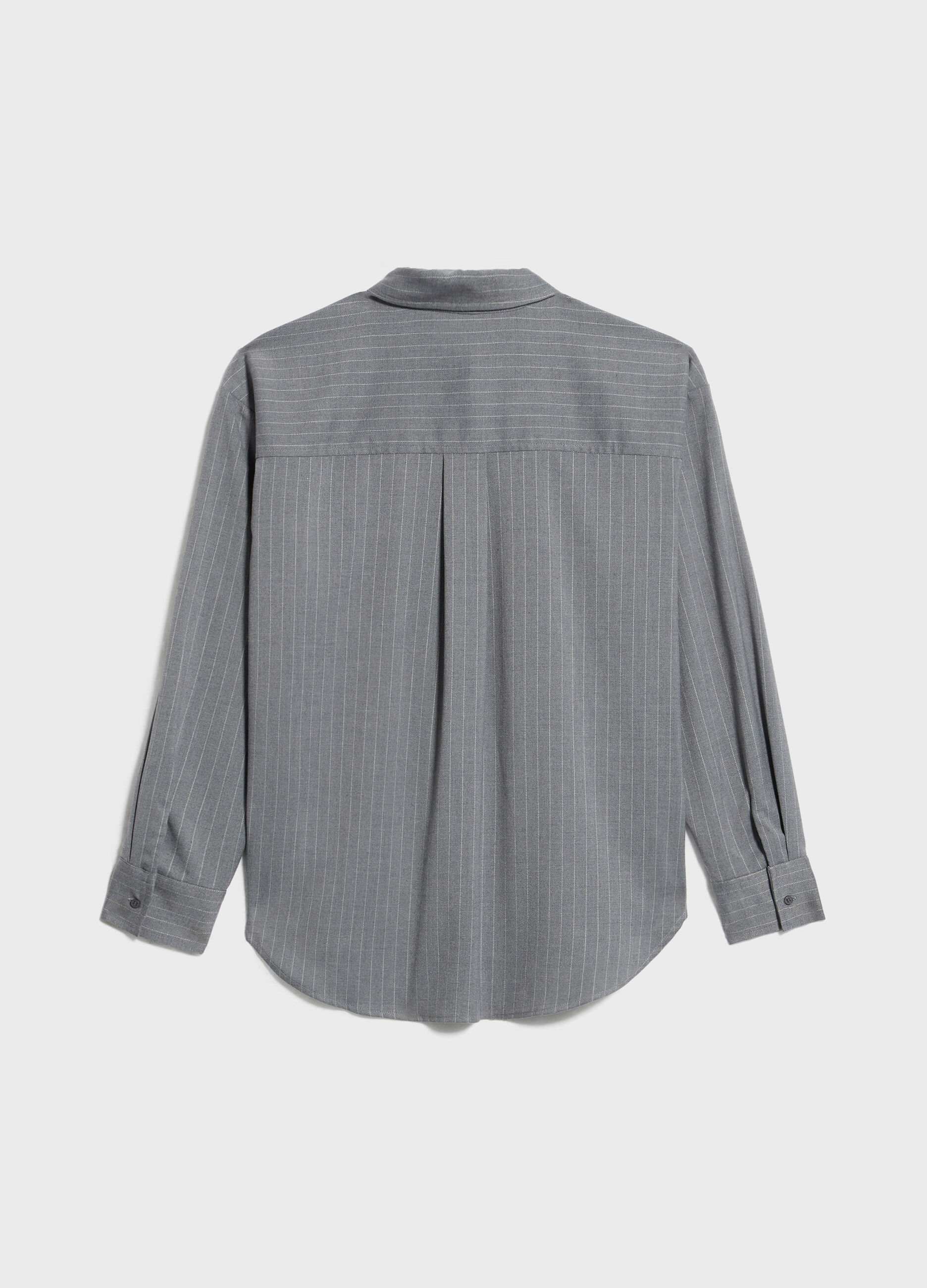 Pinstriped shirt with long sleeves