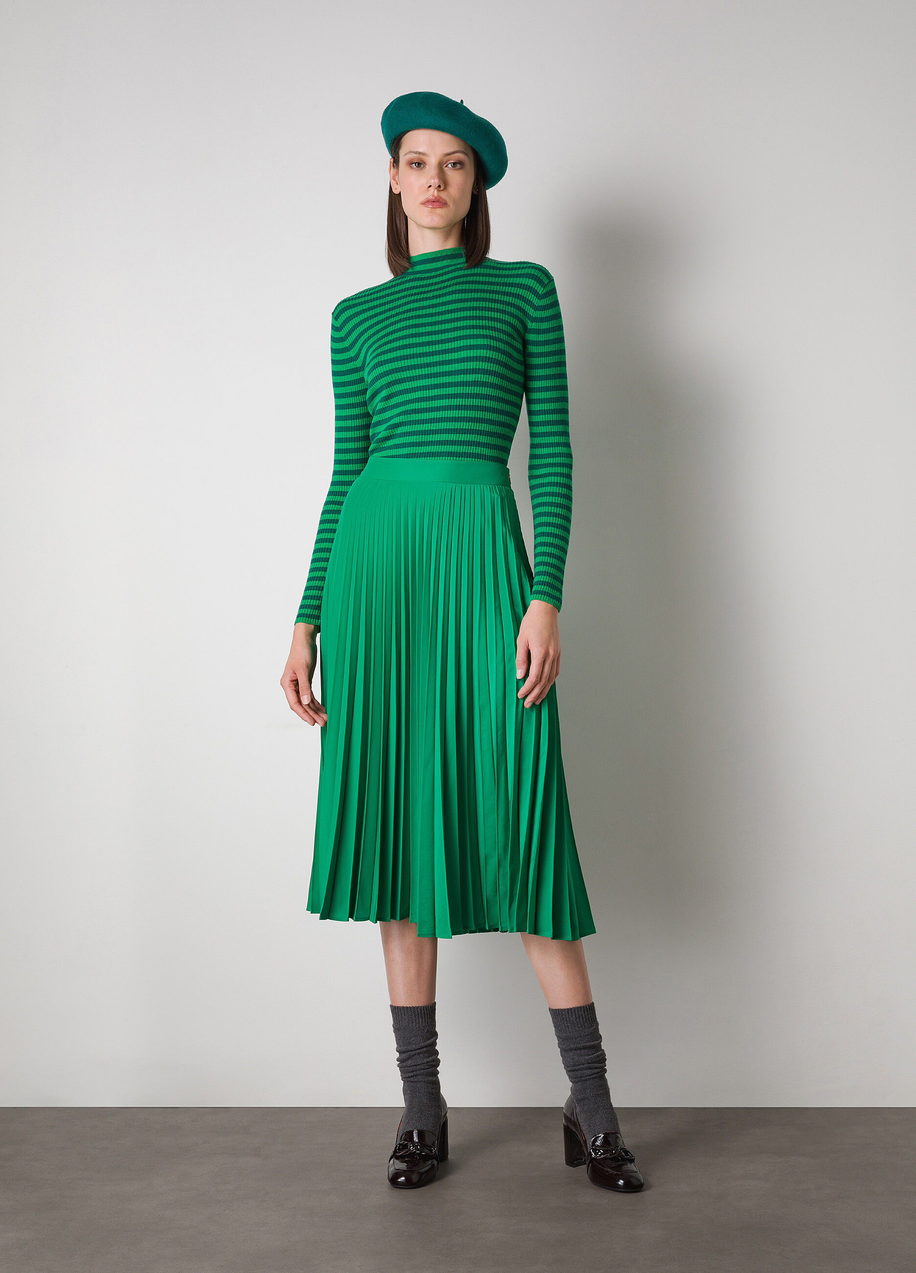 Ribbed silk-blend tricot