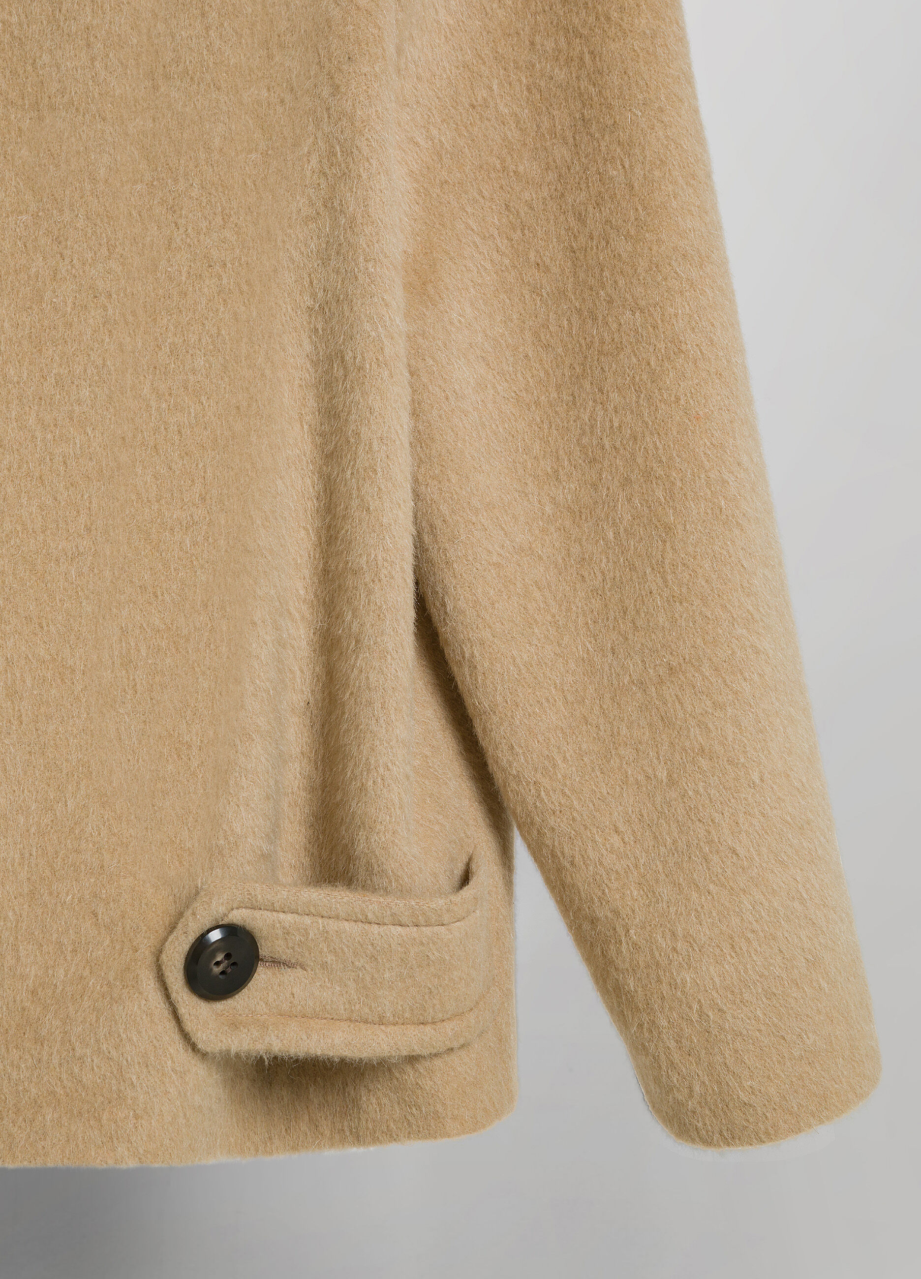 Wool-blend camel coat