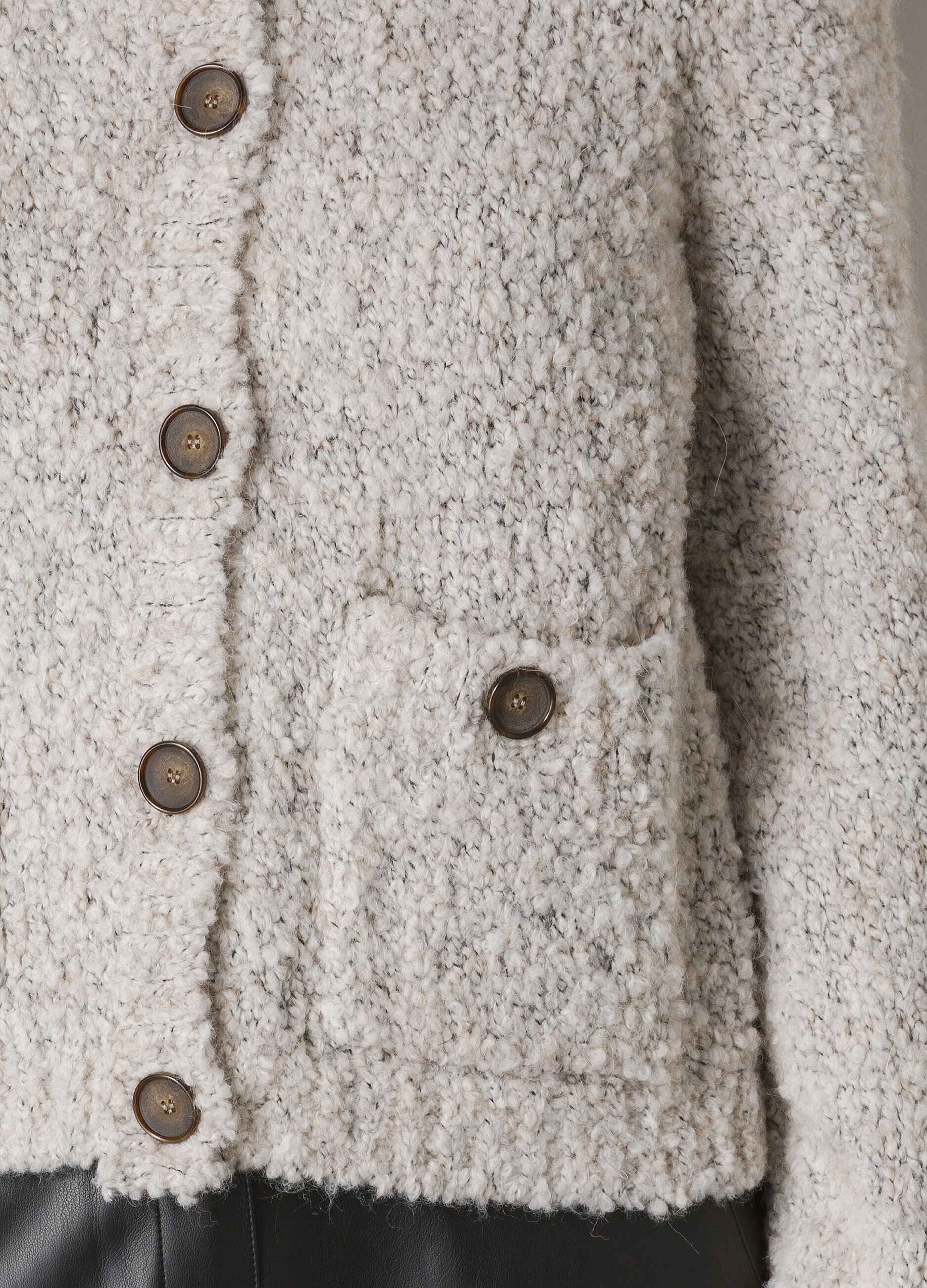 Alpaca wool blend loop stitch cardigan_3