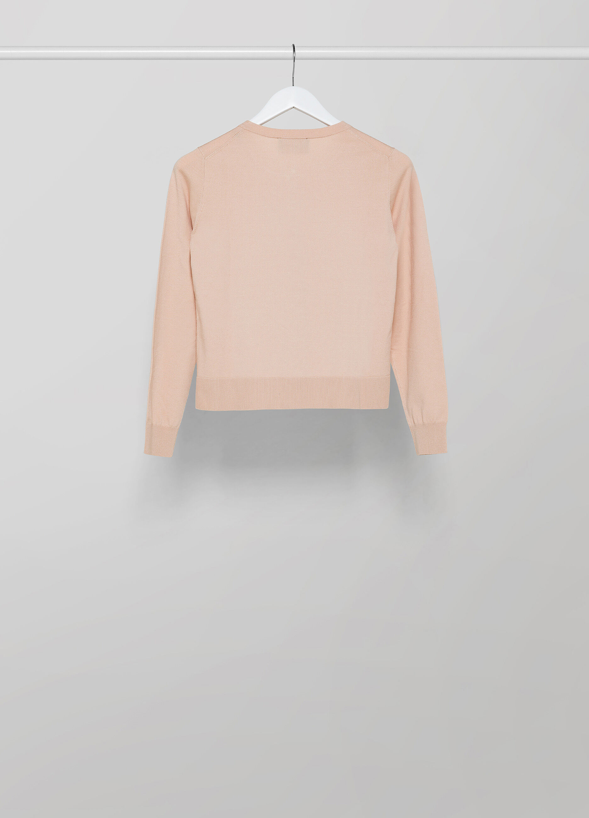 Round-neck tricot cardigan