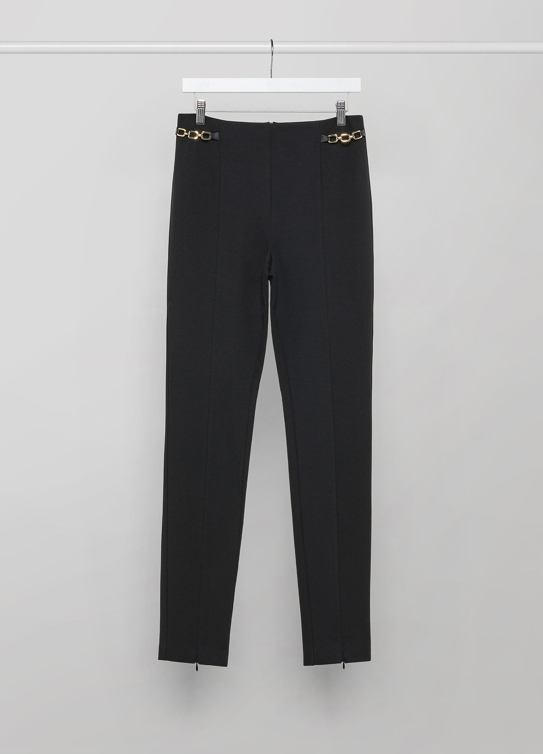 High-waisted stretch fabric trousers_4