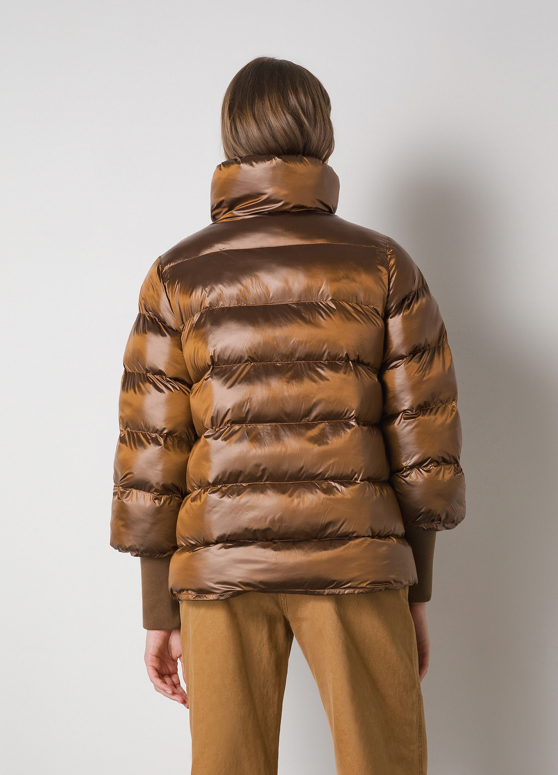 Brushed-effect padded jacket