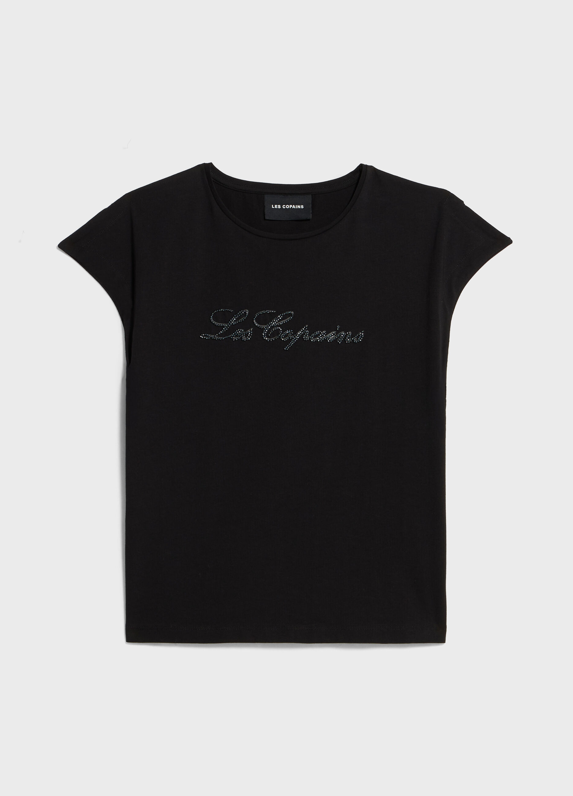 T-shirt in cotone stretch con lettering_4