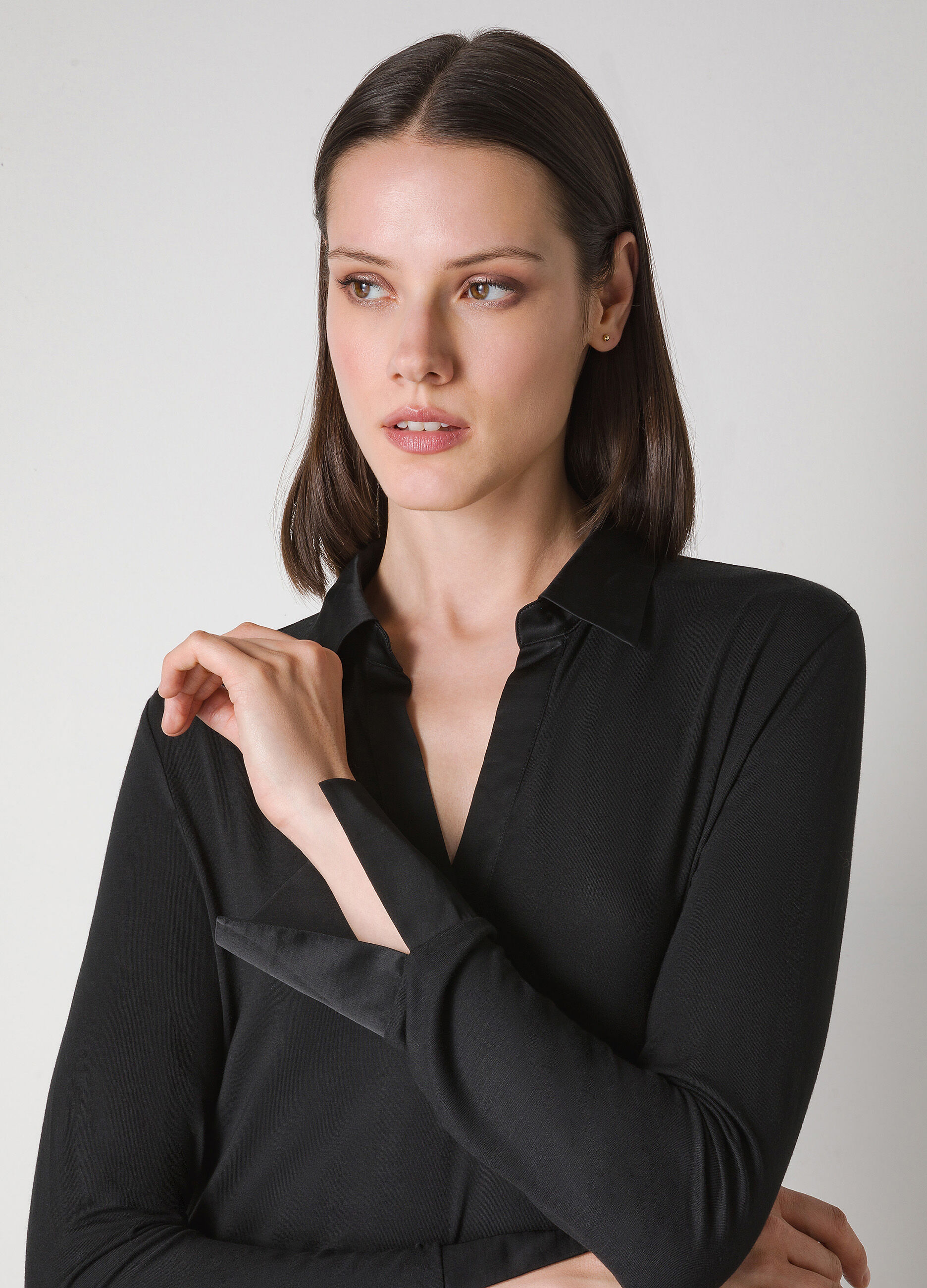 Stretch fabric blouse _2