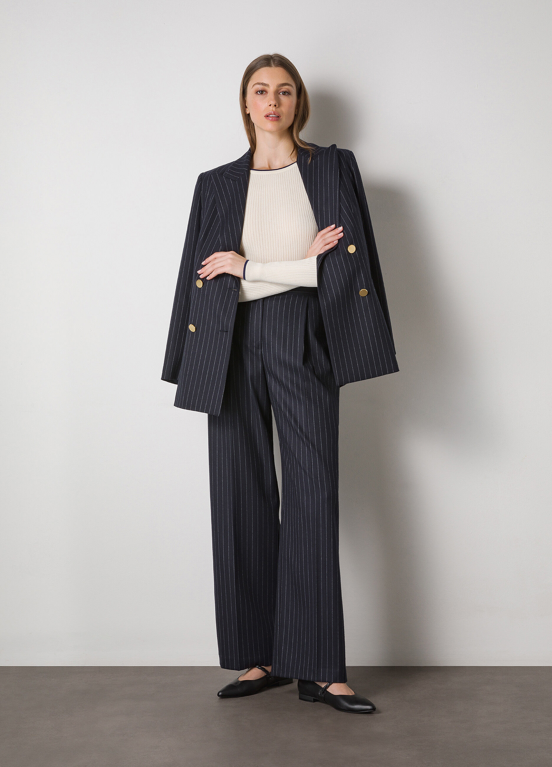 Pantalon palazzo à rayures