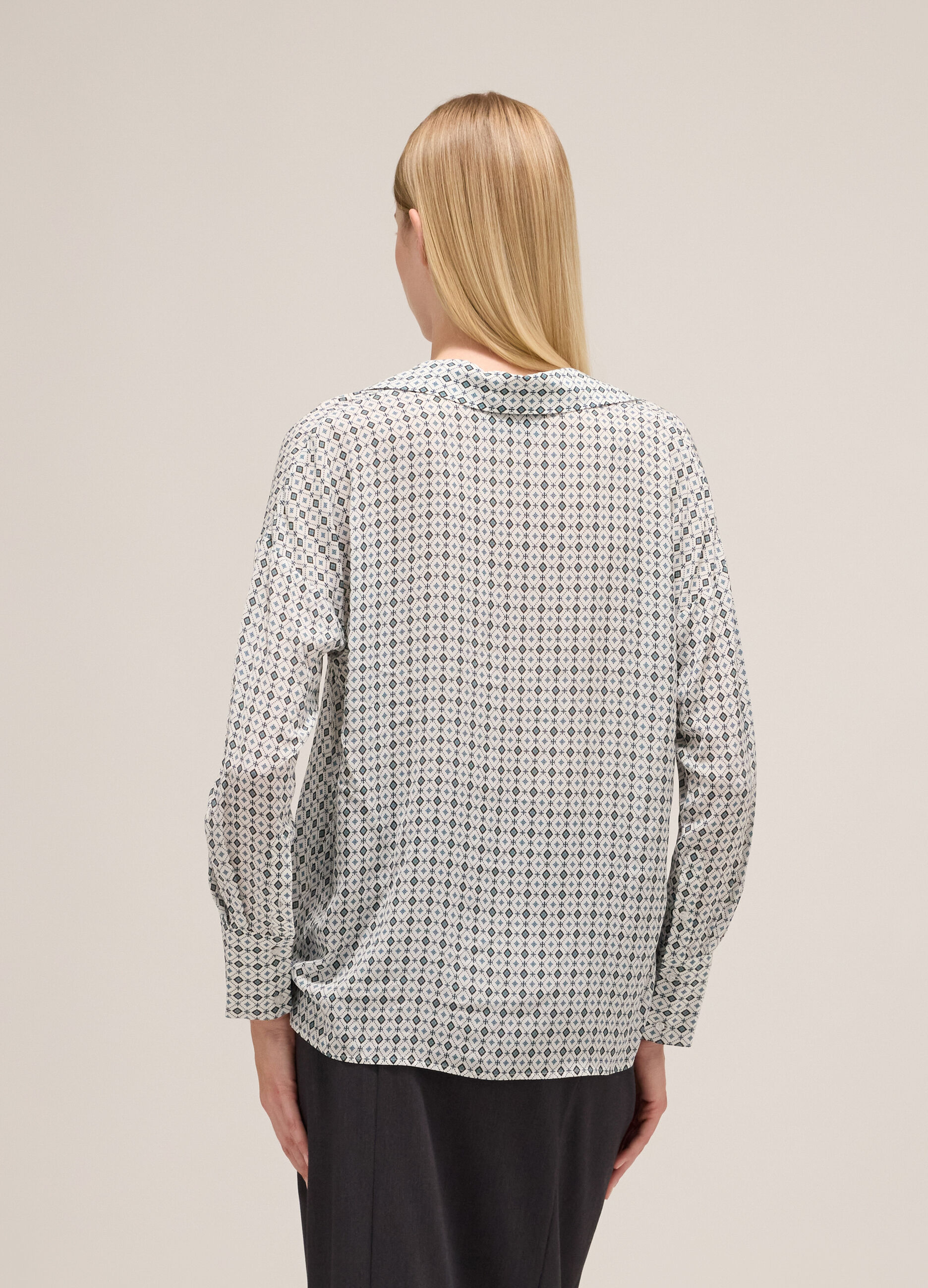Shirt in printed viscose