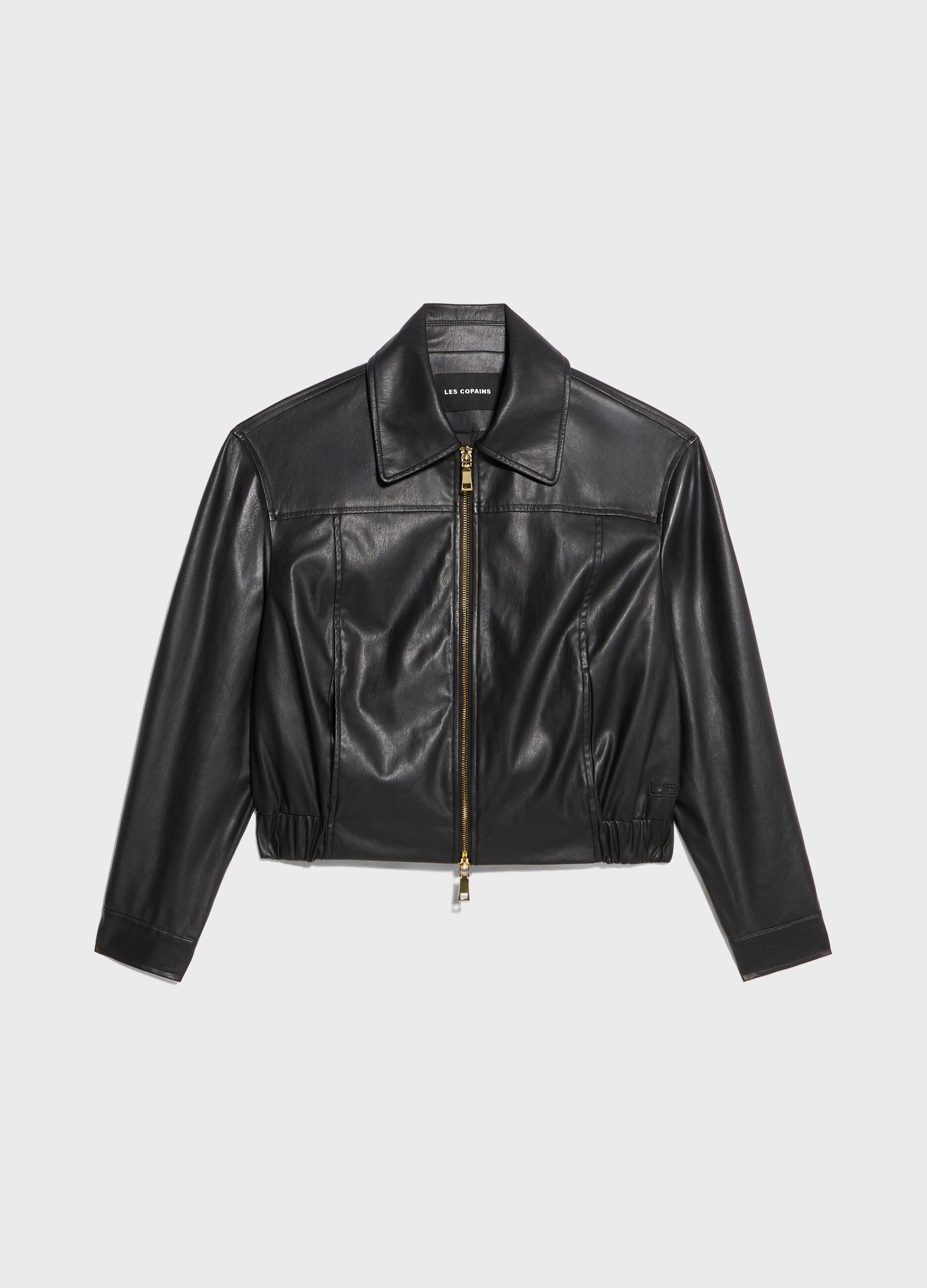 Cropped bomber jacket in eco-leather_4