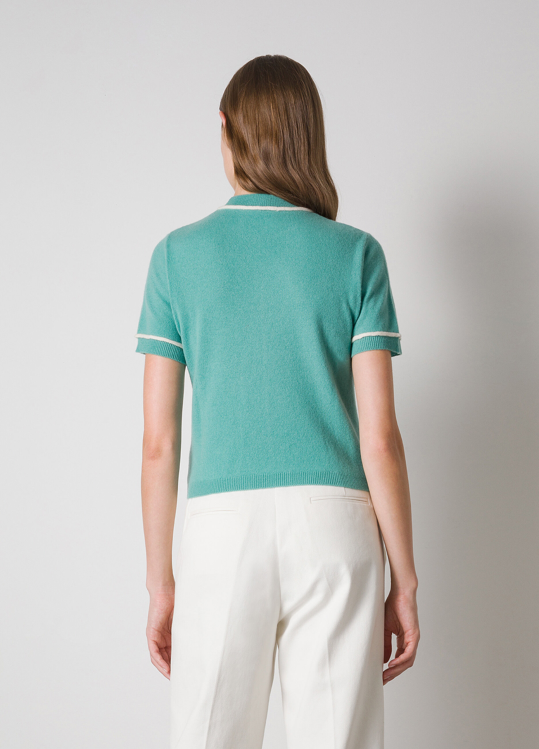 Short-sleeved cashmere-blend tricot_1