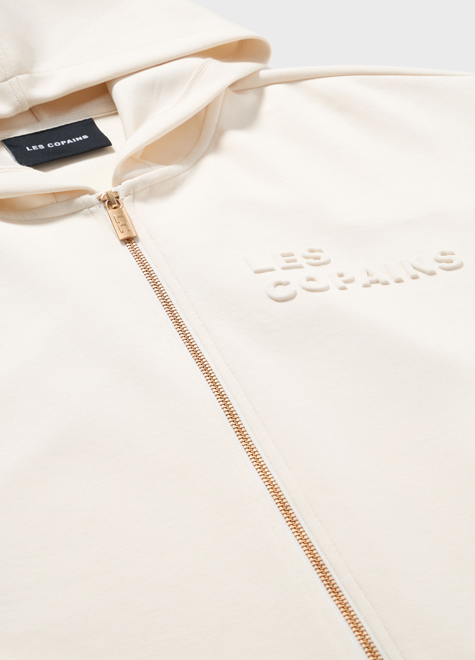 Sweatshirt with hood and zip fastening