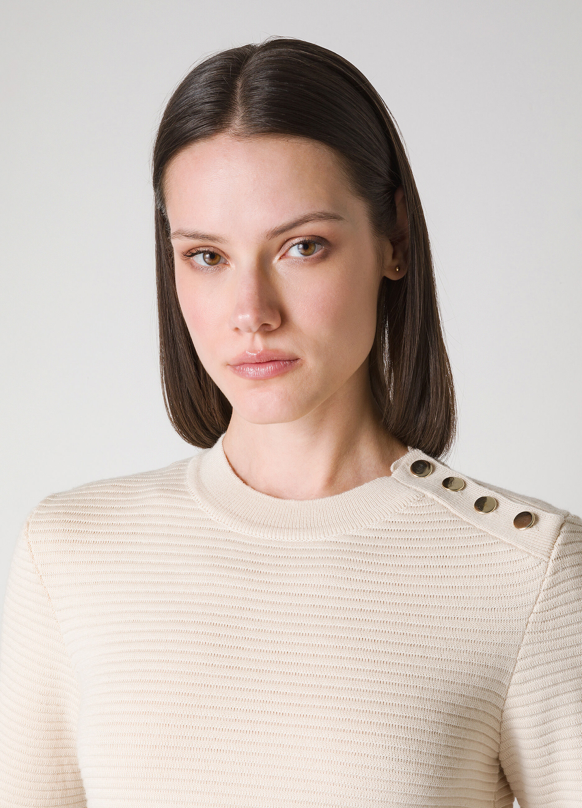 Merino wool blend short dress