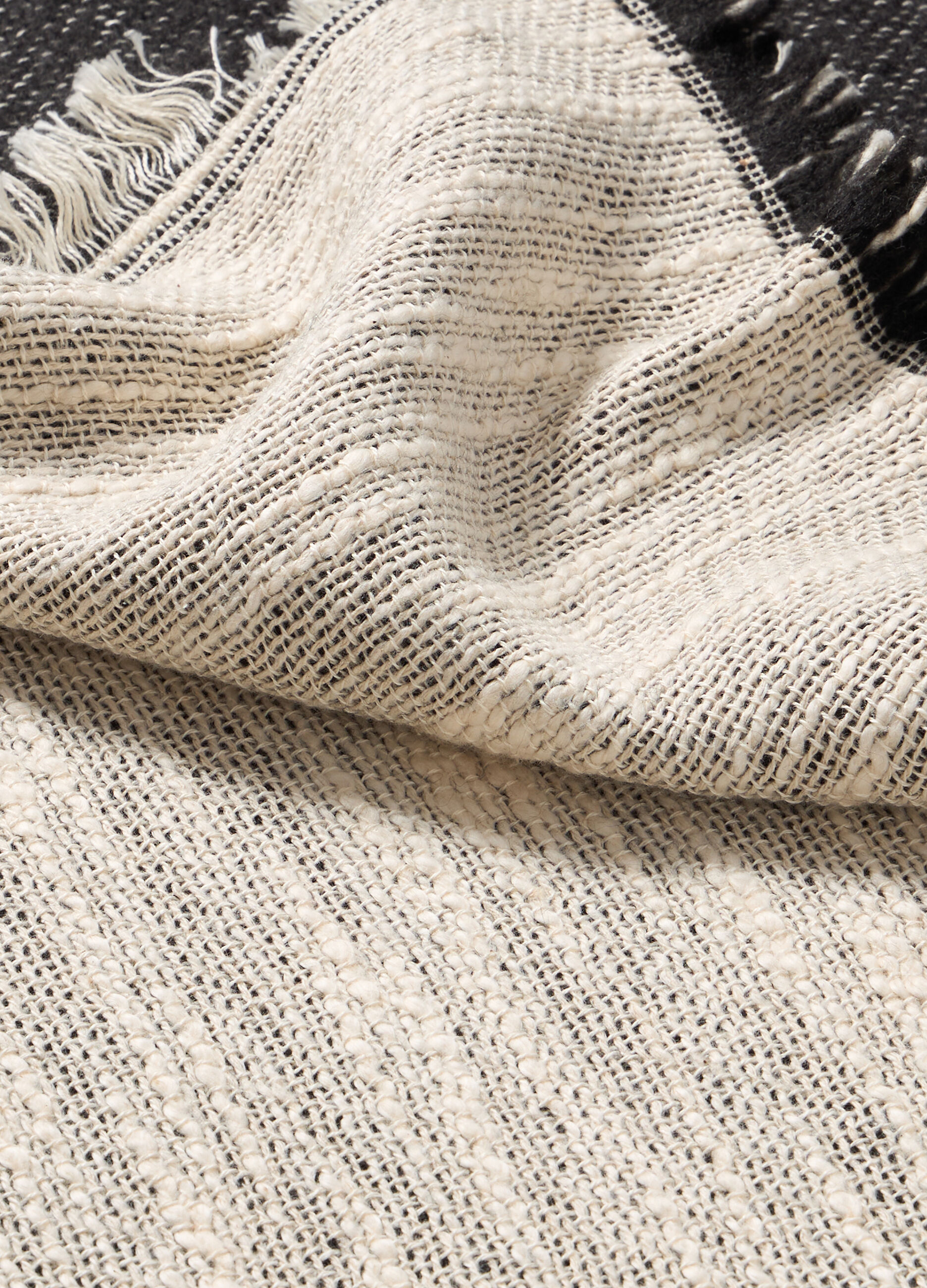 Oversized scarf in cotton blend gauze