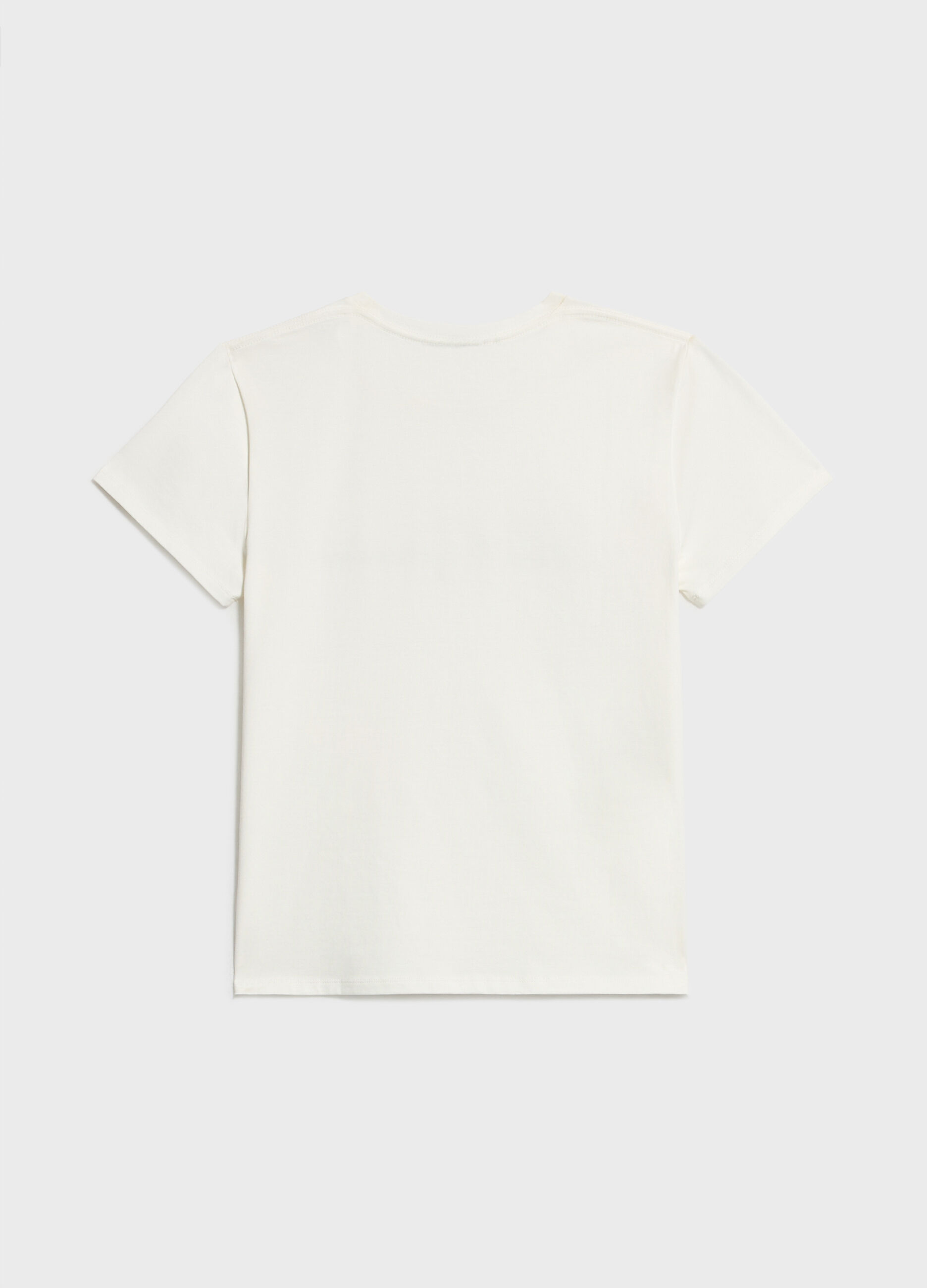 Short-sleeved T-shirt with lettering