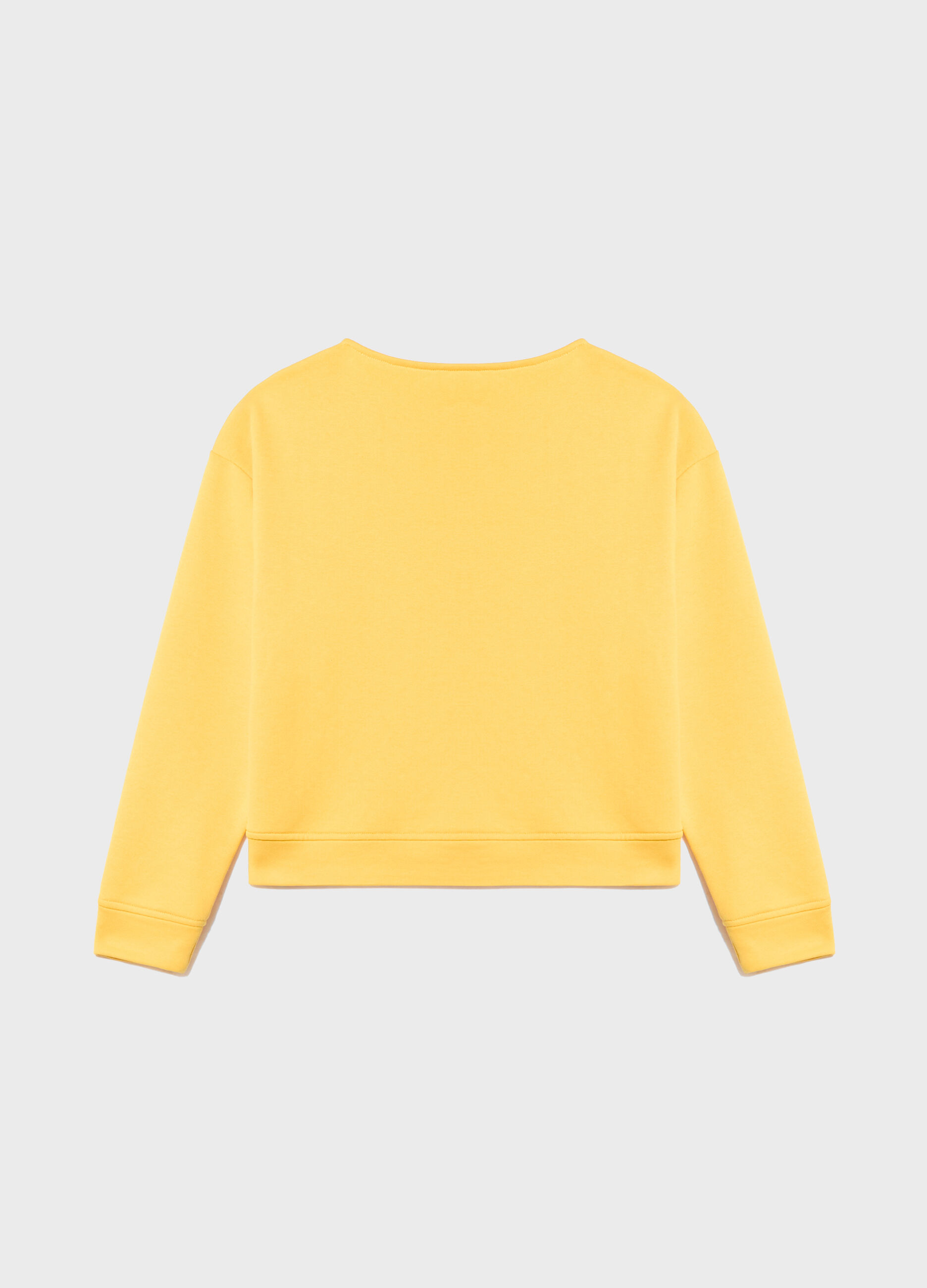 Yellow pure cotton sweatshirt_5
