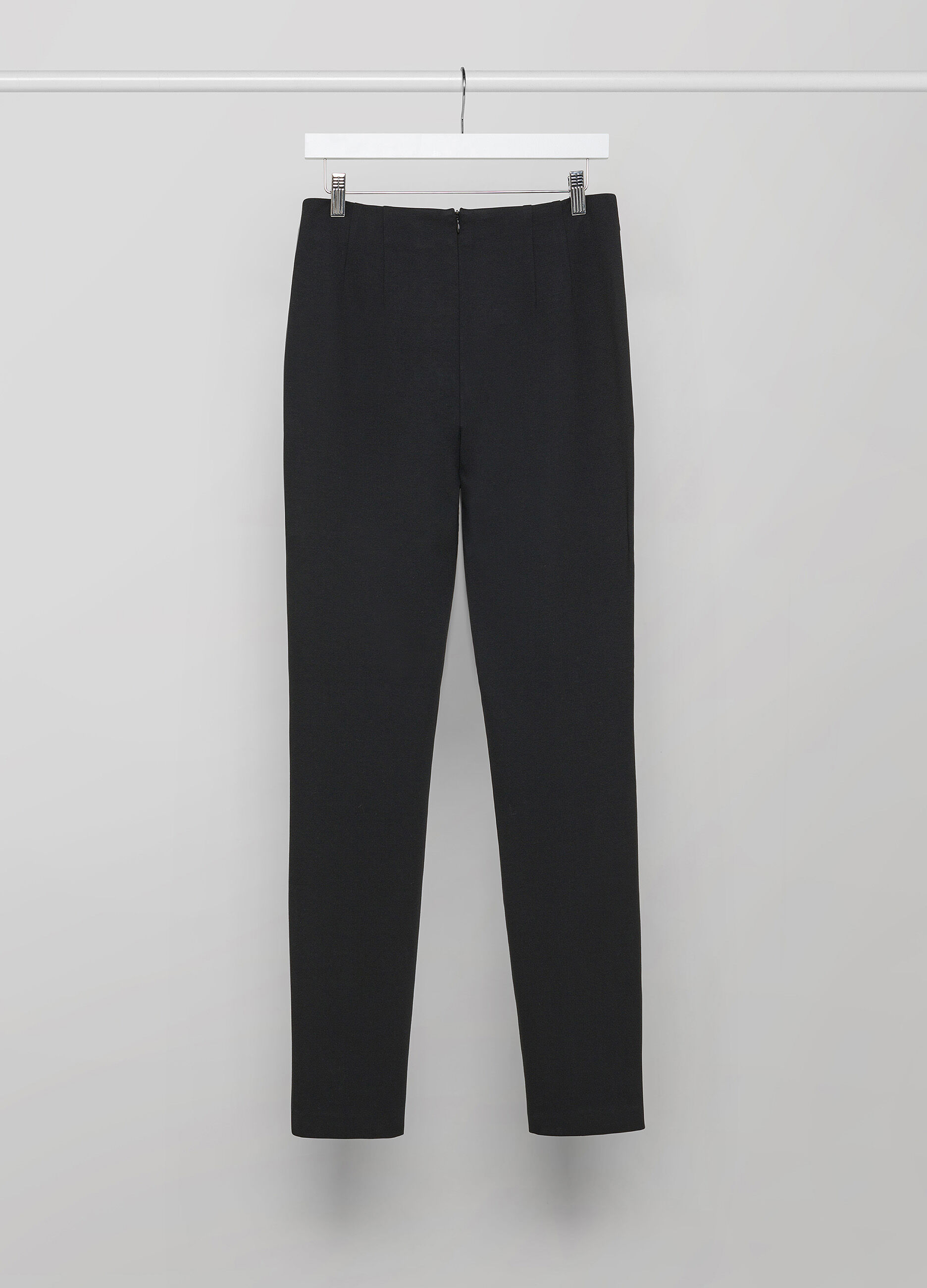 High-waisted stretch fabric trousers_5