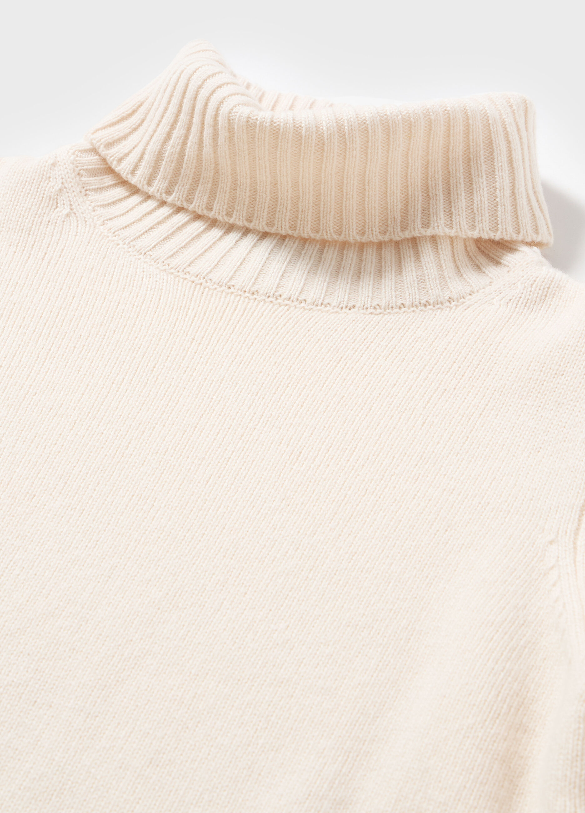 Knitted turtleneck in wool and cashmere