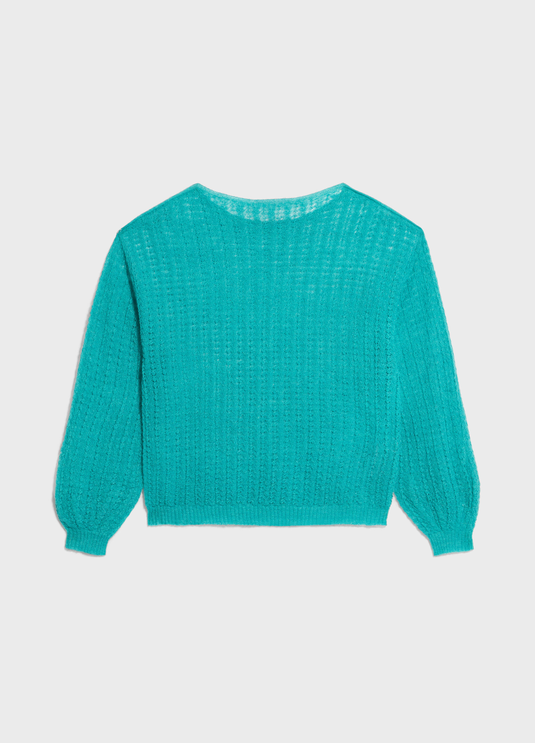 Knitted sweater with long sleeves