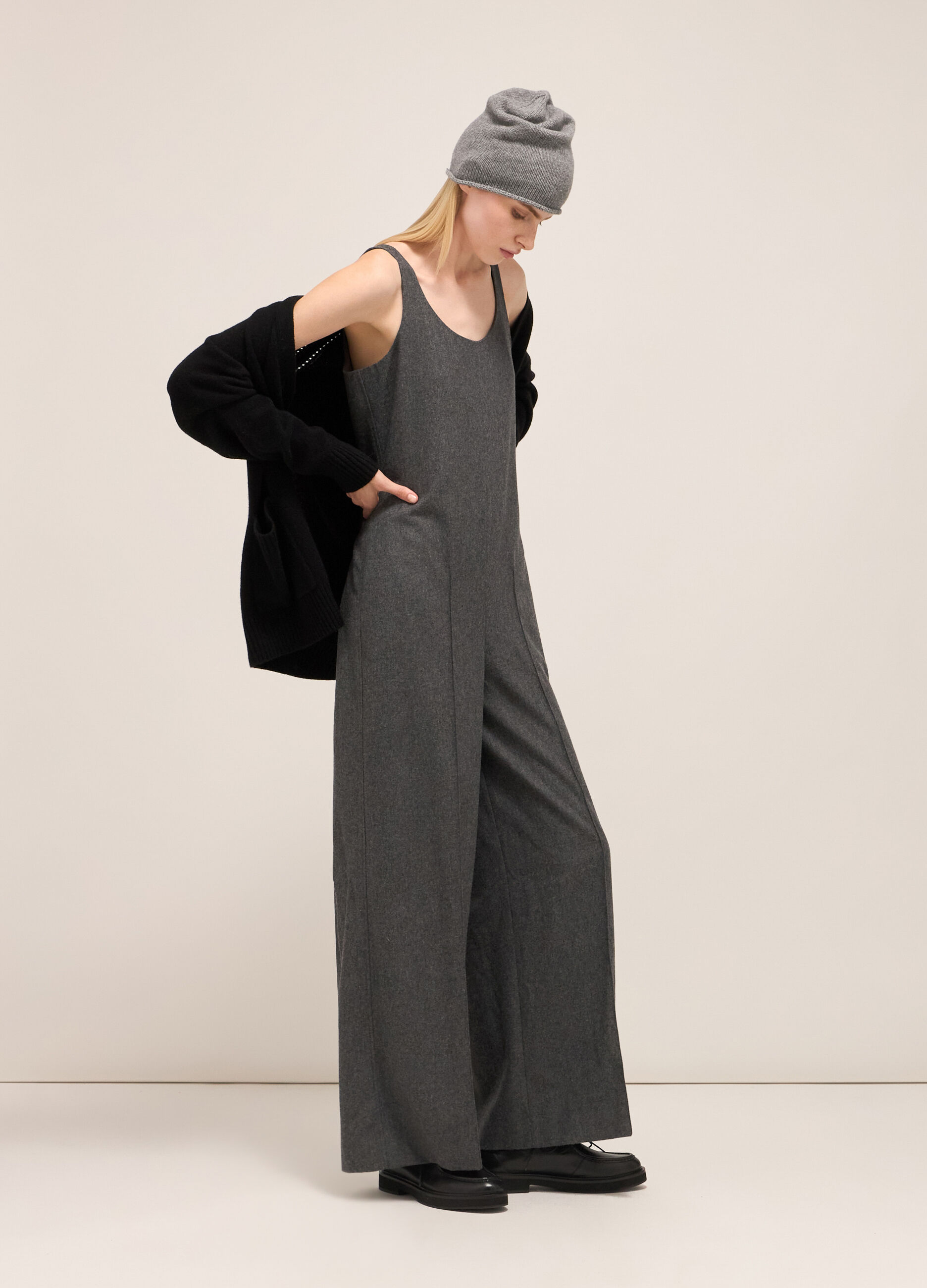 Cardigan oversize en laine et cachemire