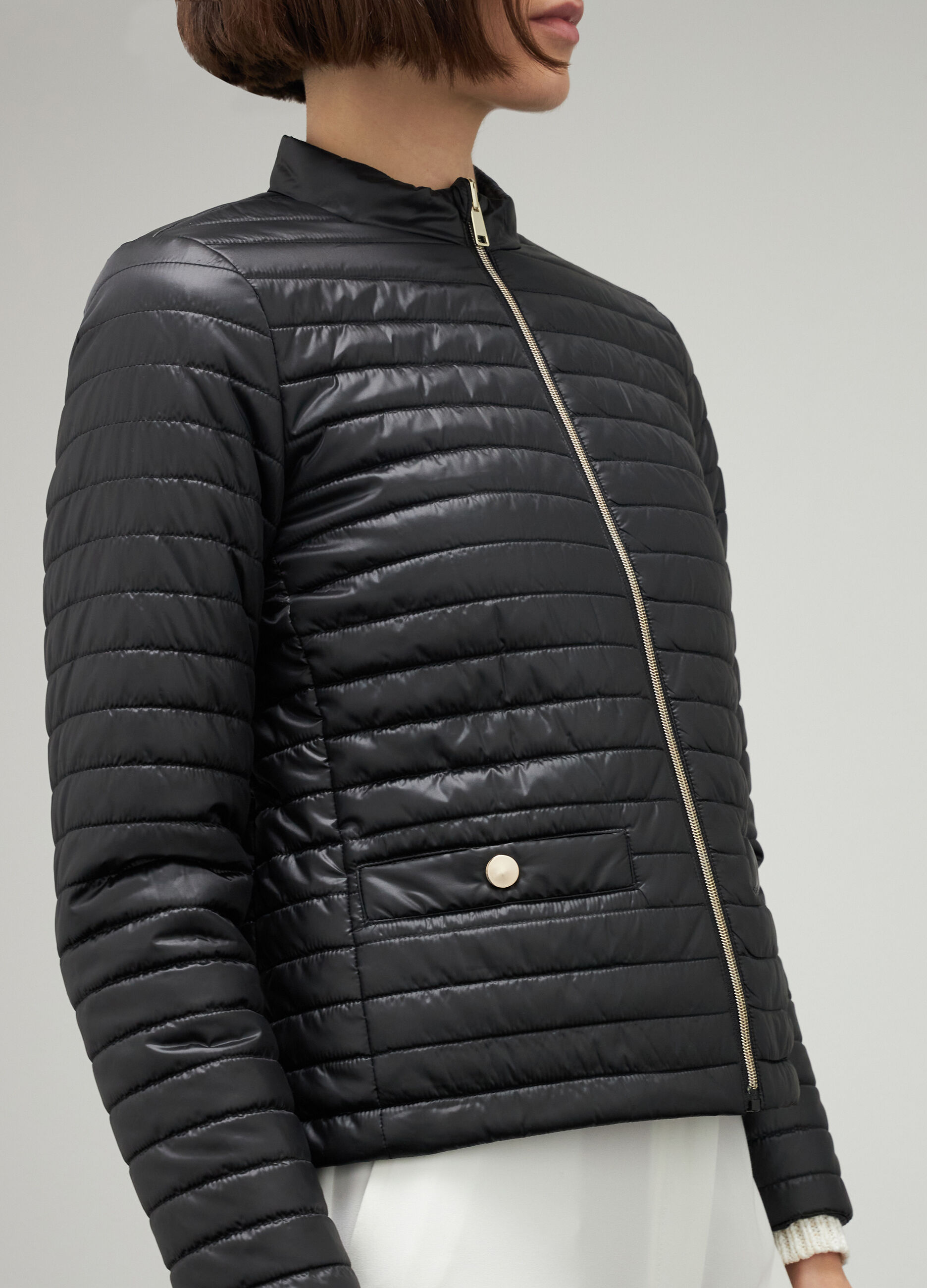 Black short padded jacket_3