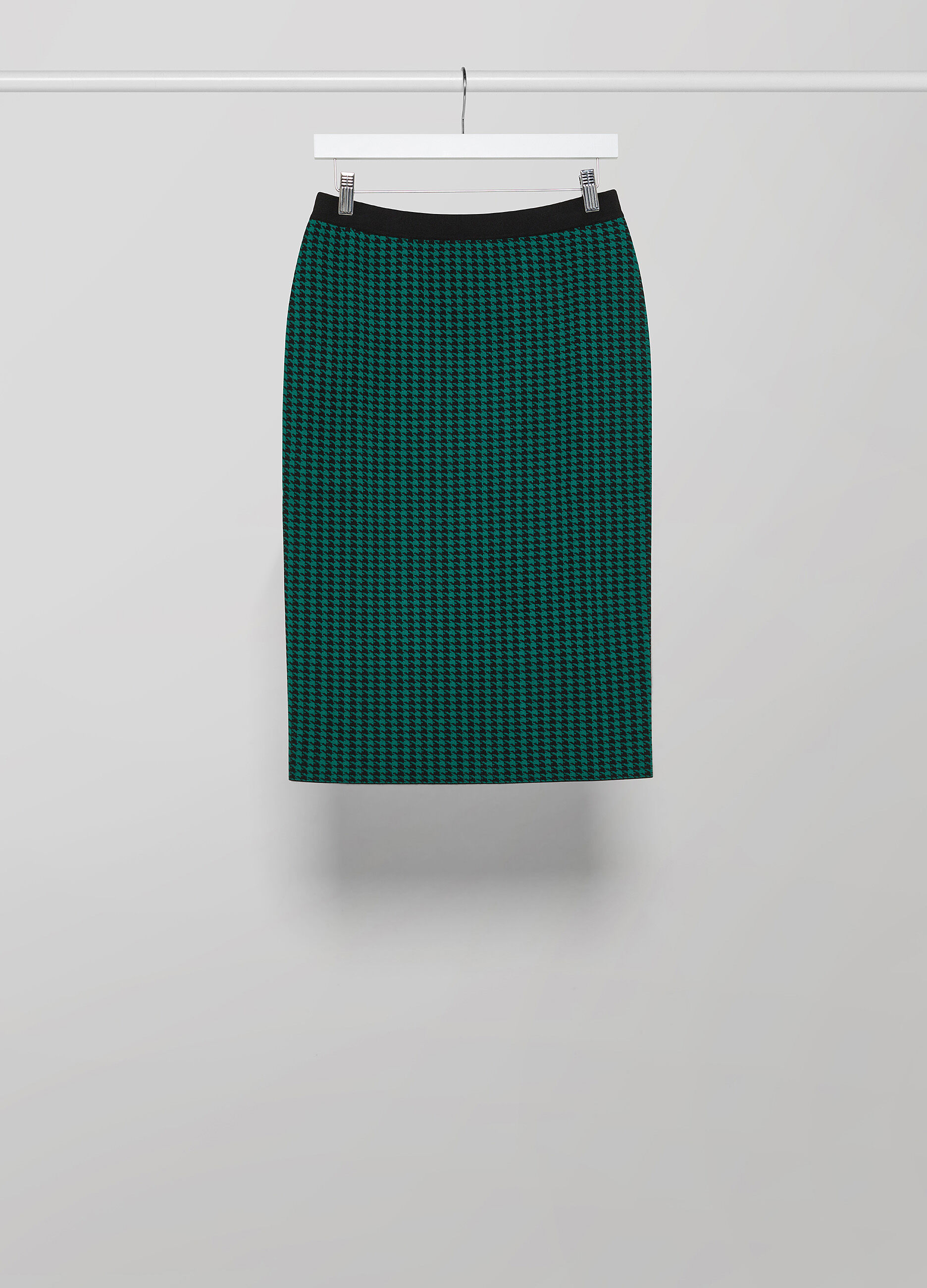 Houndstooth jacquard skirt