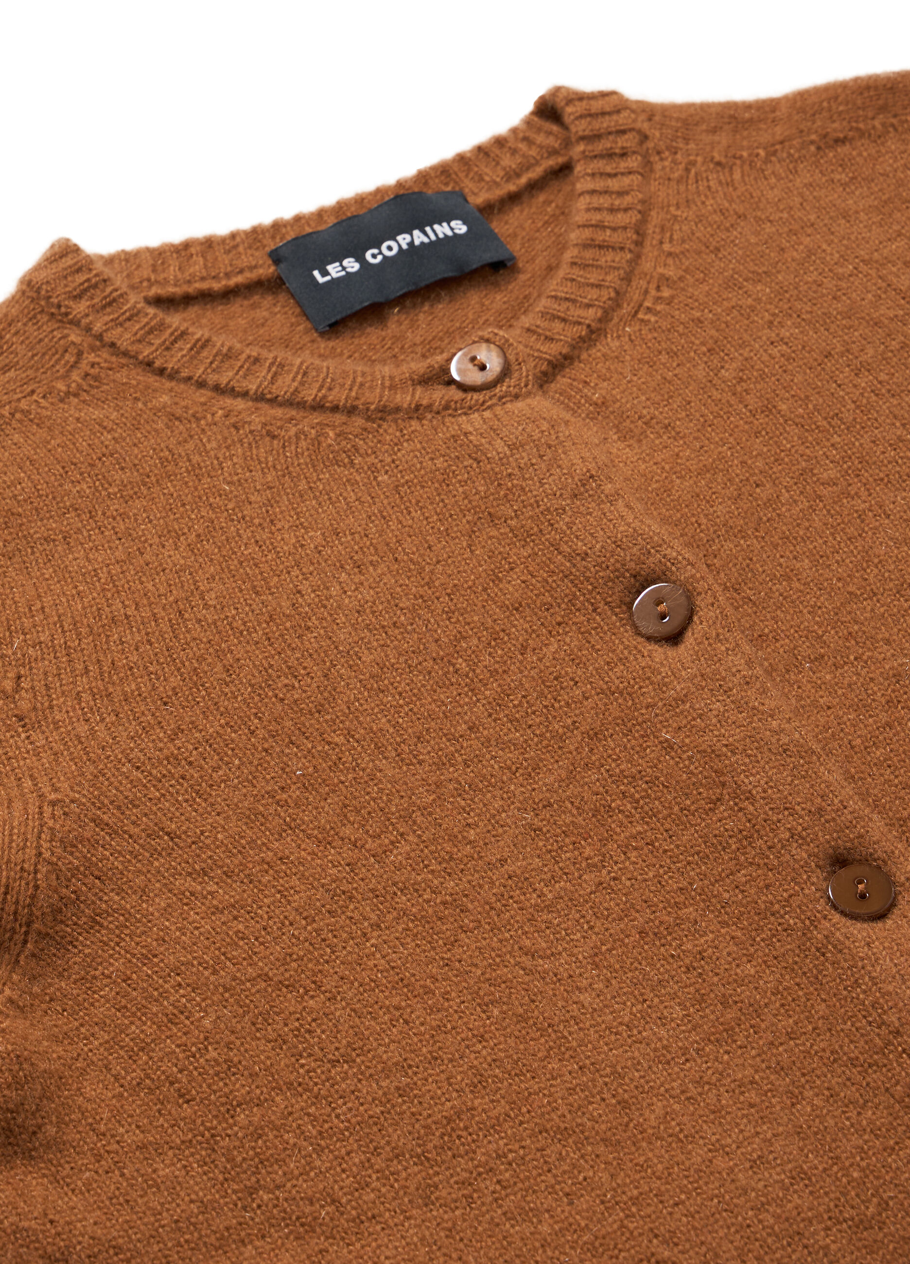 Crew-neck sweater in merino wool and cashmere