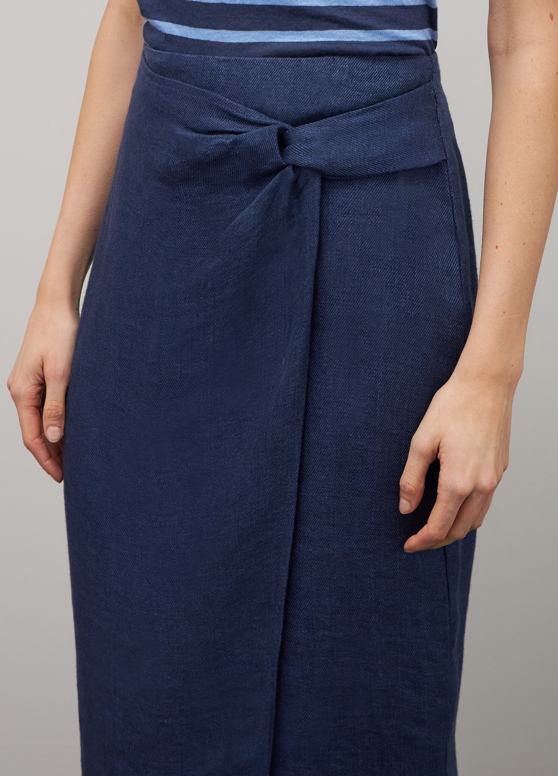 Linen wrap skirt