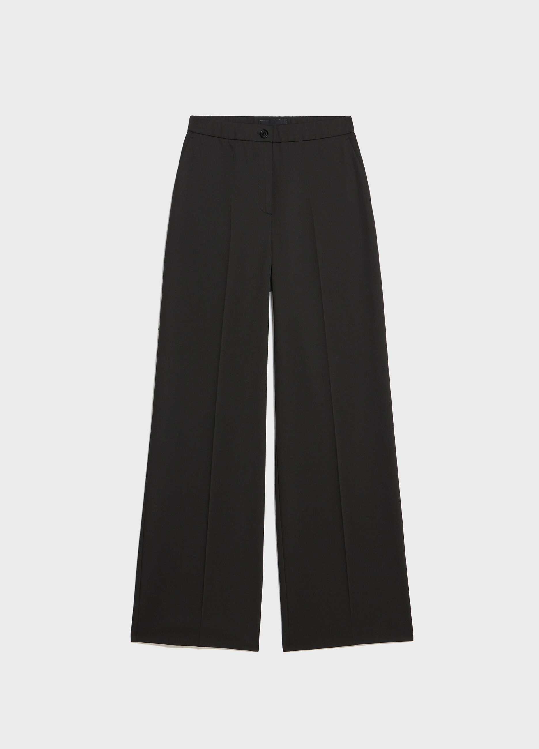 Stretch fabric palazzo trousers_4