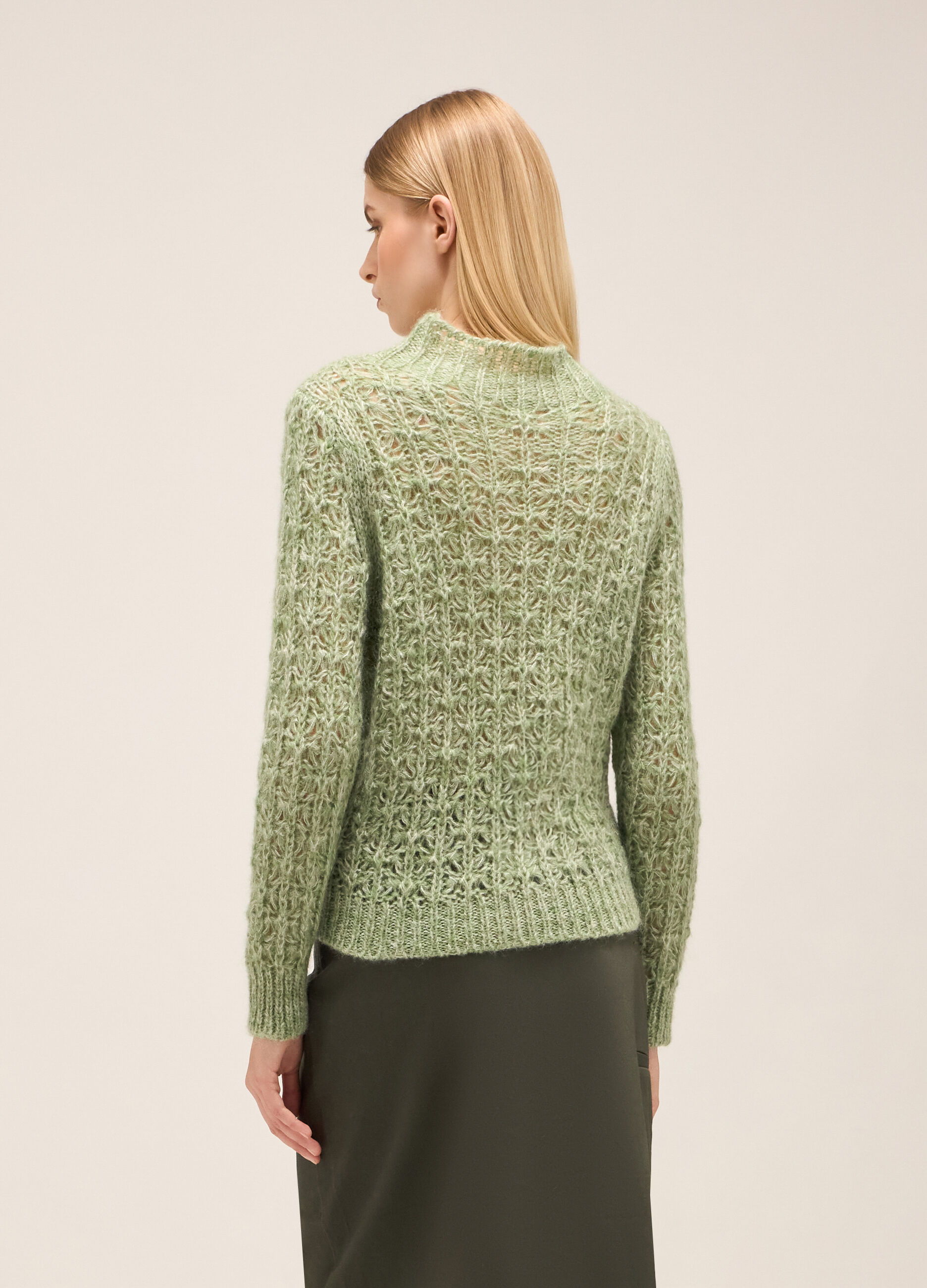 Gros pull en mohair mélangé