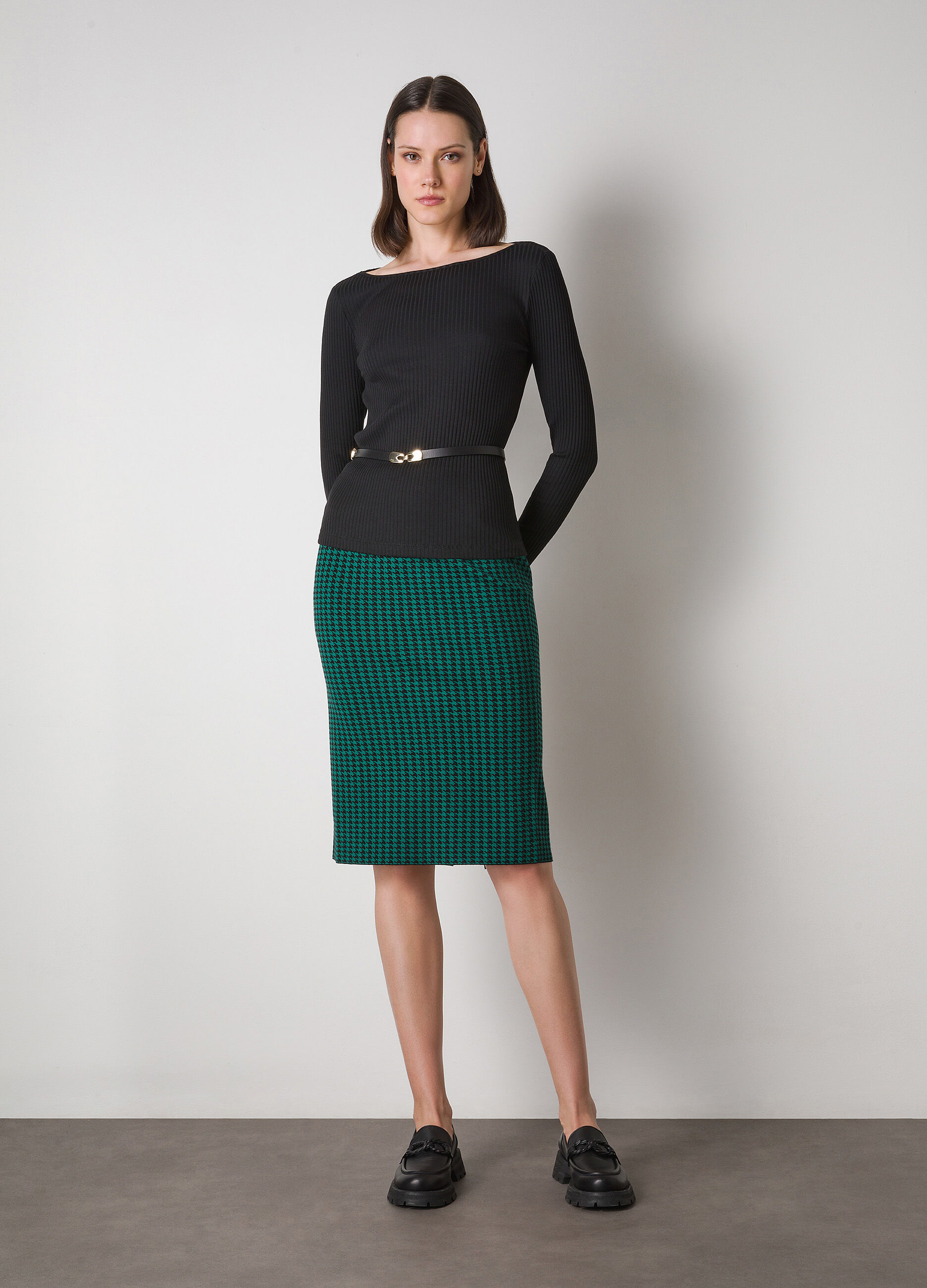 Long-sleeved T-shirt in stretch cotton_0